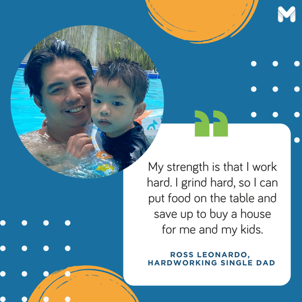 single parents in the Philippines - ross leonardo with son