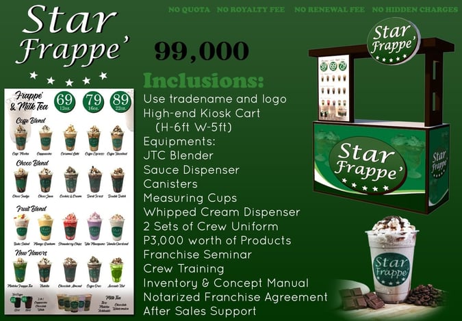 food franchise in the Philippines - star frappe