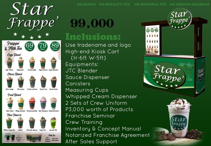 food franchise in the Philippines - star frappe food franchise in the Philippines - star frappe