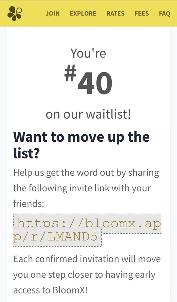 bloomx app - waitlist number bloomx app - waitlist number