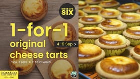 Hokkaido Baked Cheese Tart Offering 1-For-1 Promotion Until 9 Sept. 2022