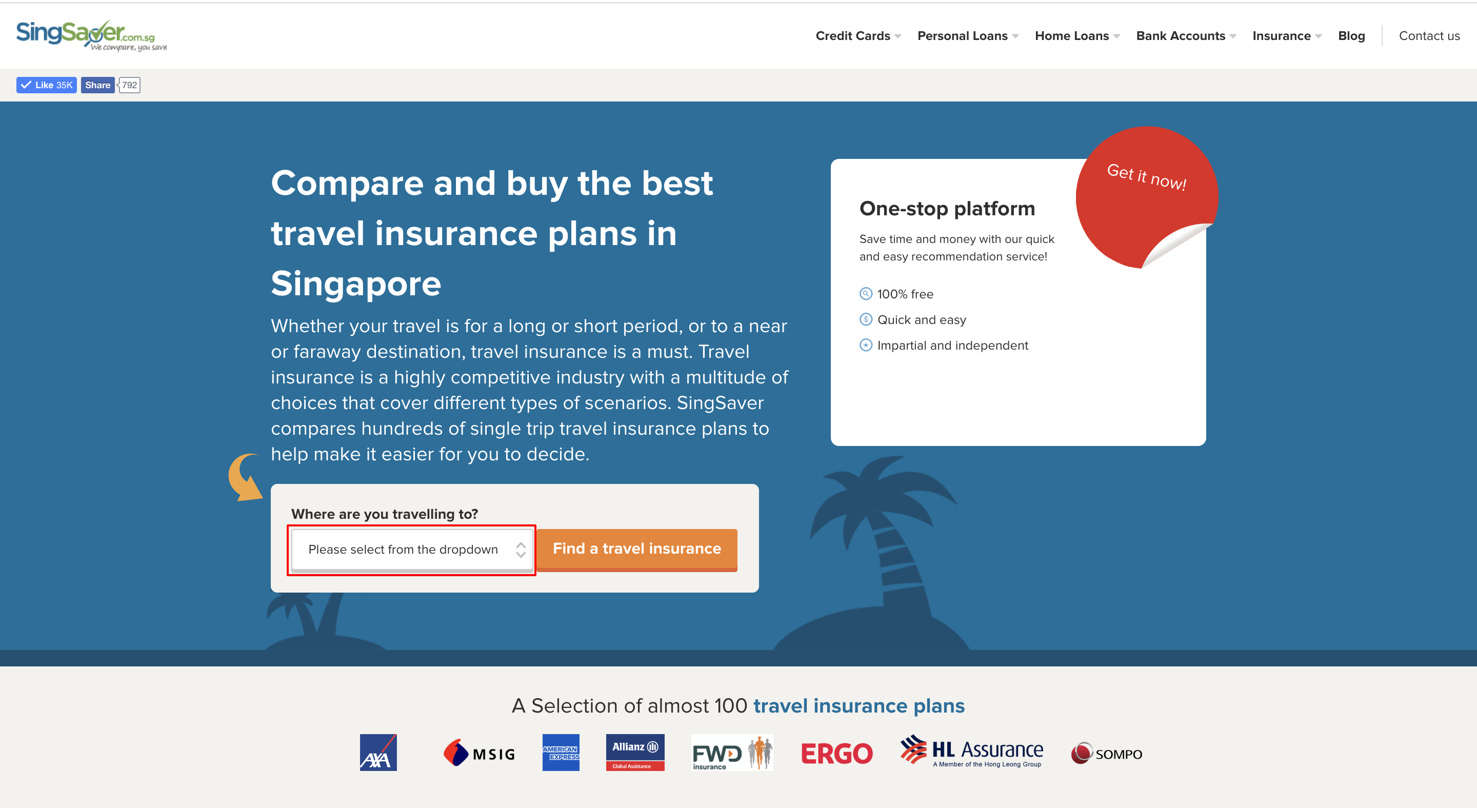 Compare and buy best travel insurance in Singapore | SingSaver