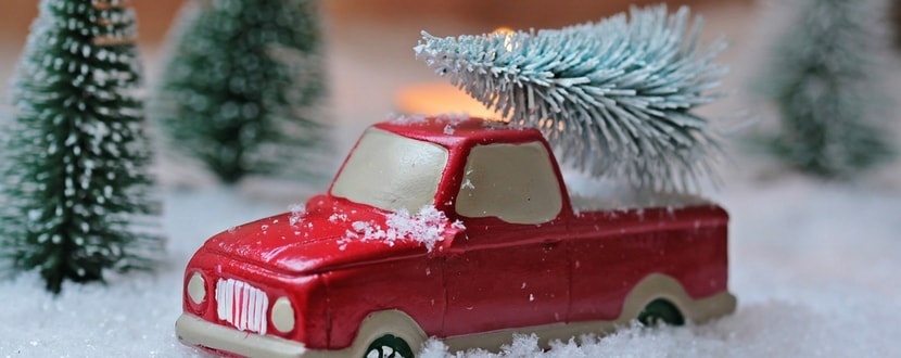 toy car in the snow