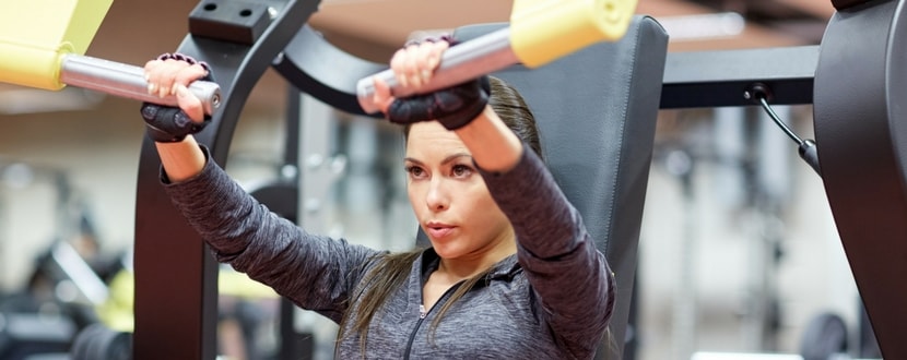 lady working out in gym