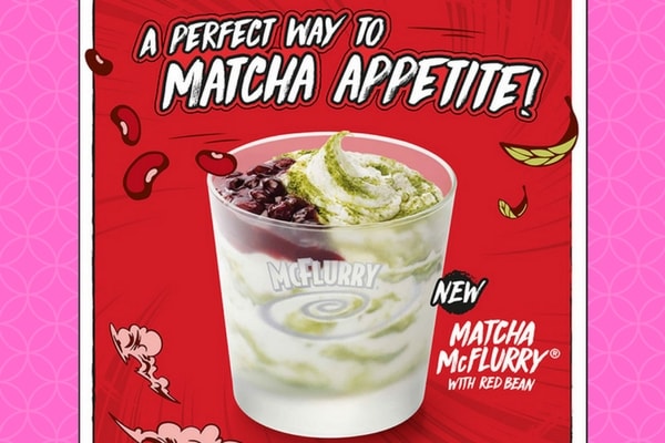 mcdonald's matcha mcflurry with red bean promotion