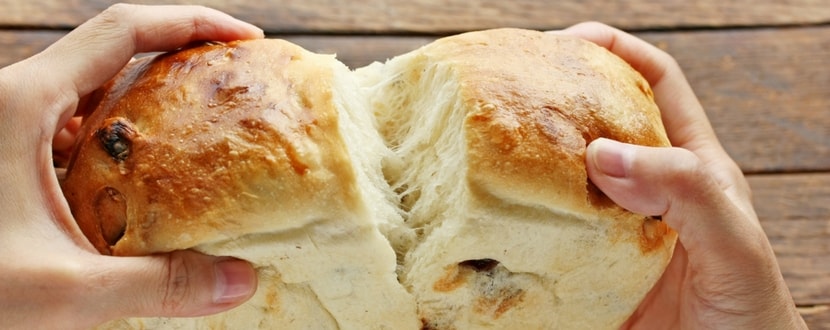 sharing delicious bread