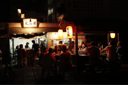 bustling store at hamby night market