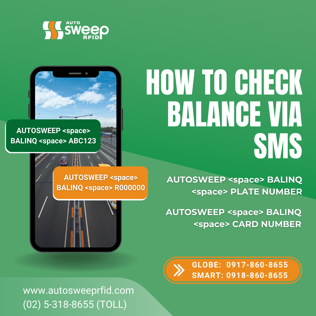 what is autosweep rfid - check balance via sms