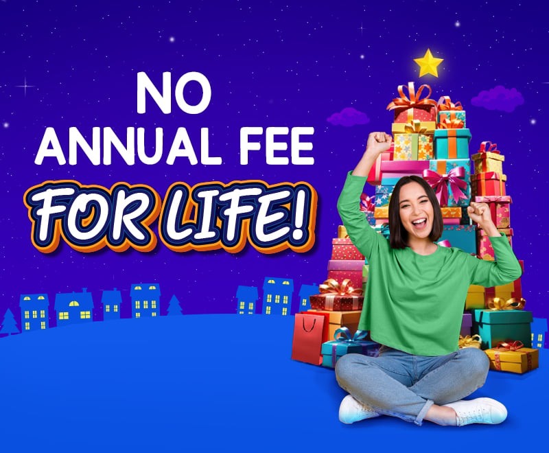 credit card welcome gift - rcbc no annual fee for life 2023