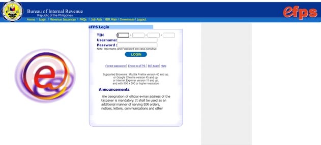 BIR Online Payment - Payment for eFPS Filers