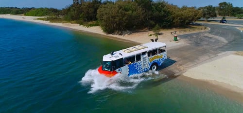 explore the attractions along surfers paradise as you sail on the Quack_rDuck boat