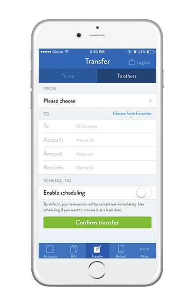 security bank online - fund transfer