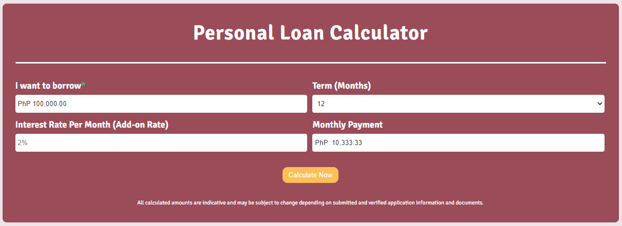 how personal loan is calculated - SB Finance Personal Loan