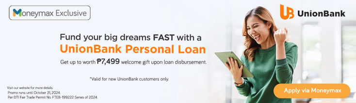 Apply for a UnionBank personal loan via Moneymax