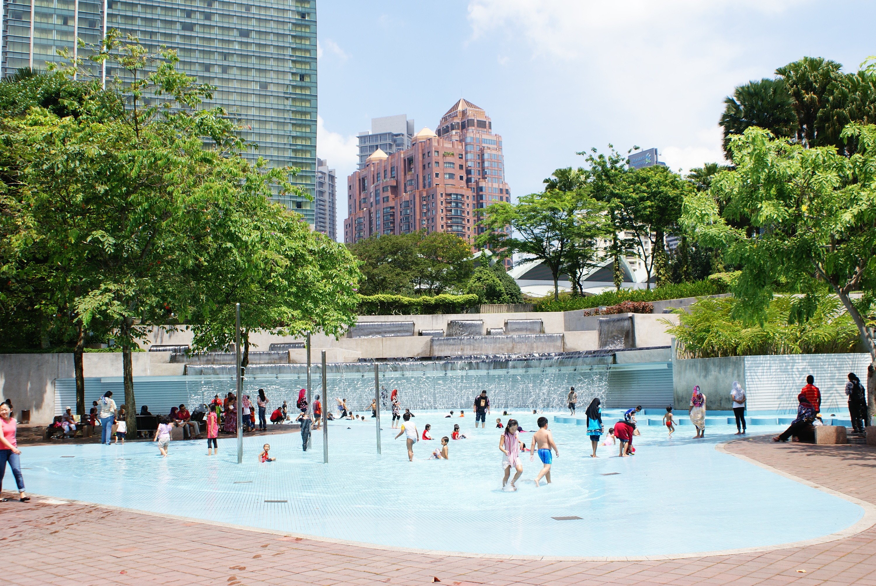 KLCC park, a popular urban tourist attraction in Malaysia