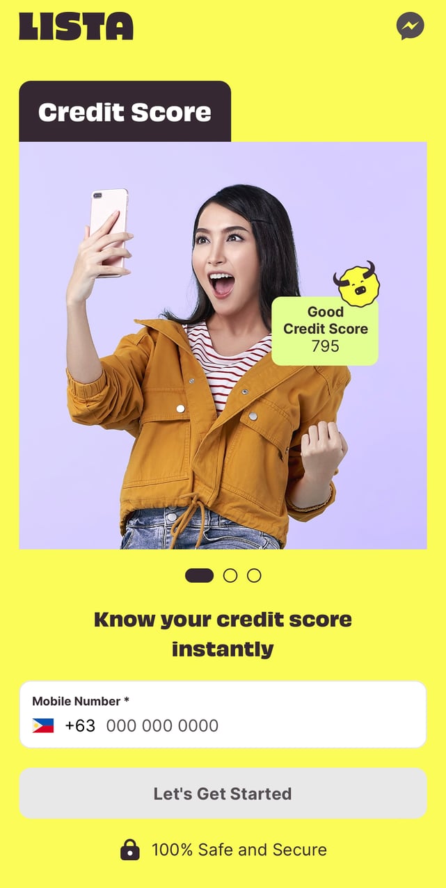 lista app review - credit score