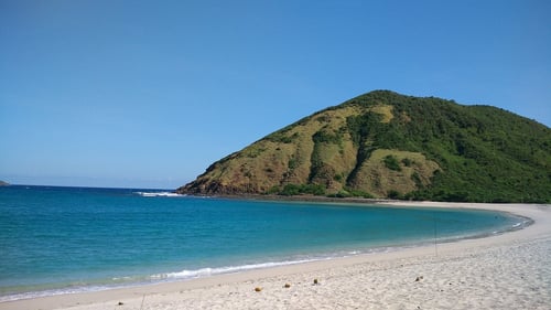 mawun beach, a tourist attraction in lombok