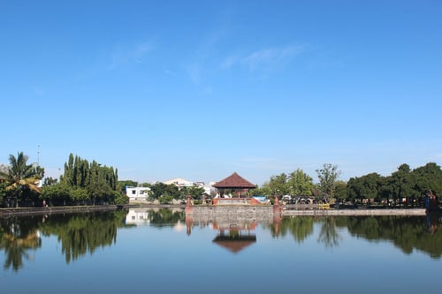 mayura water palace, a tourist attraction in lombok