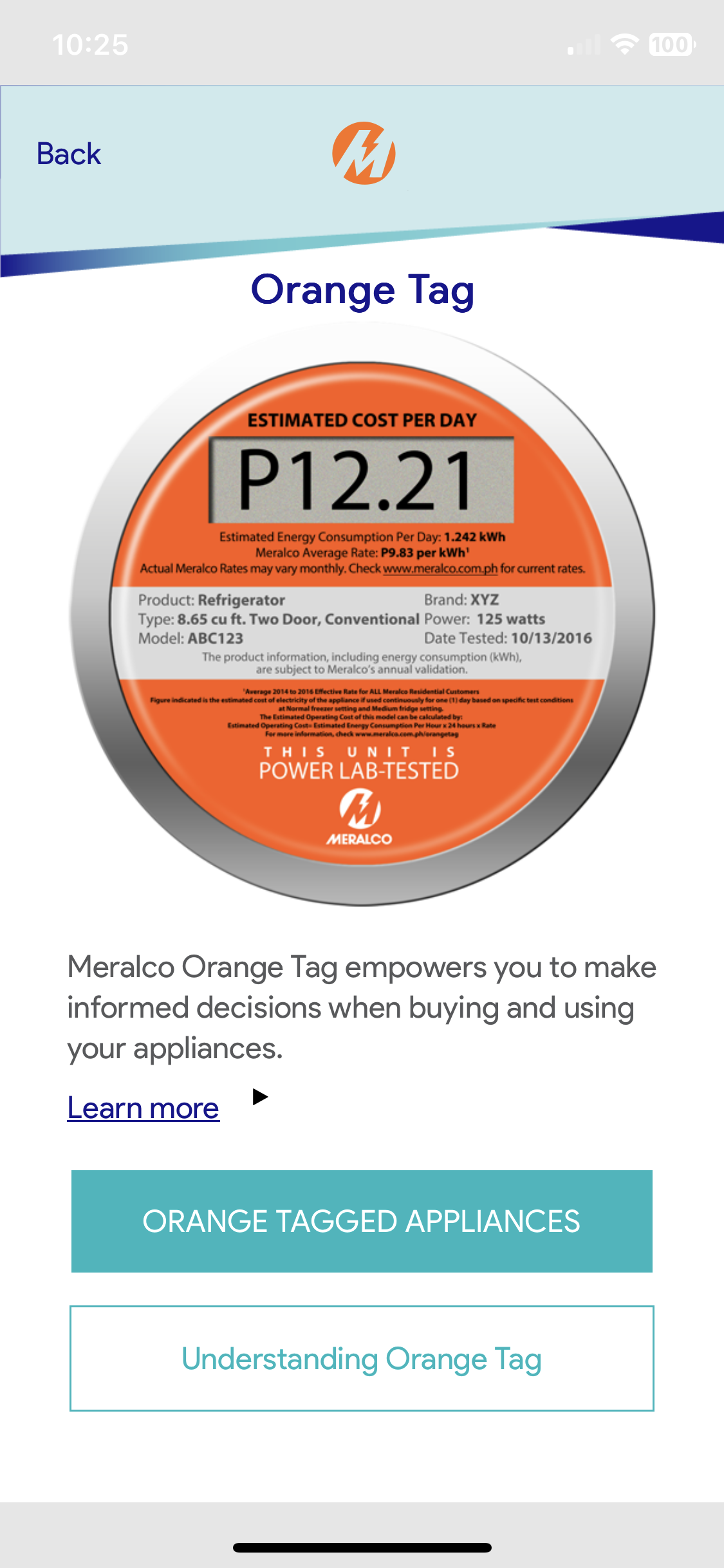 meralco online - orange tag