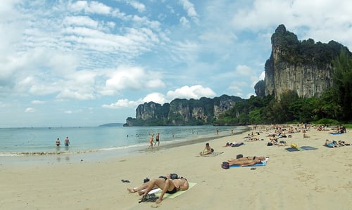 railay beach, a tourist attraction in krabi