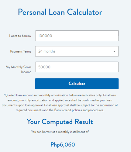 security bank personal loan online application - loan calculator - 600x400-1