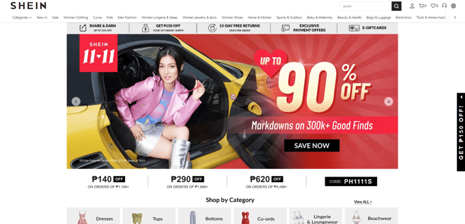 list of online shopping sites in the philippines 2023 - shein
