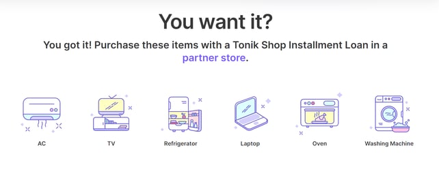 tonik loan application - shop installment 