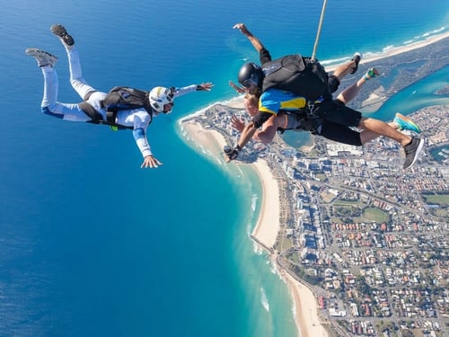 skydiving is one of the popular things to do in gold coast for adults