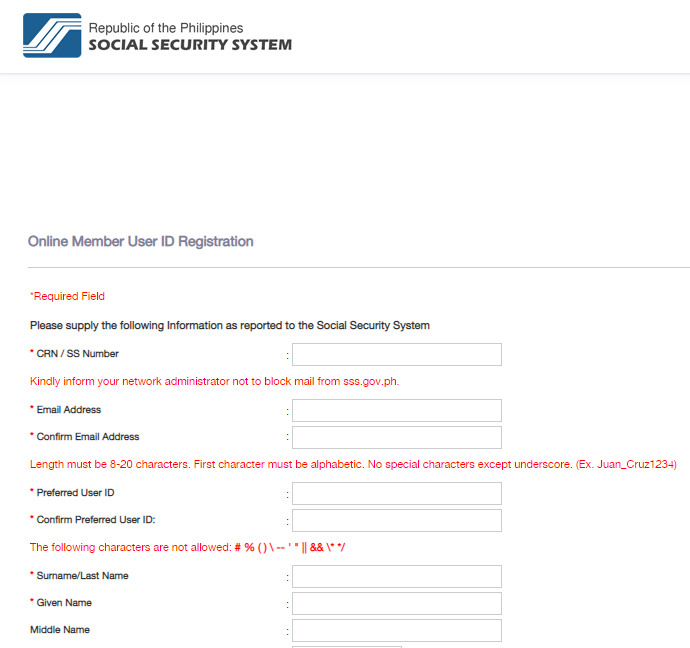 how to register sss member online - sss online registration form