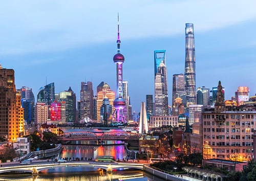 the city skyline of the bund