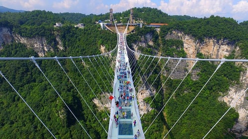 the glass bridge at zhang jia jie