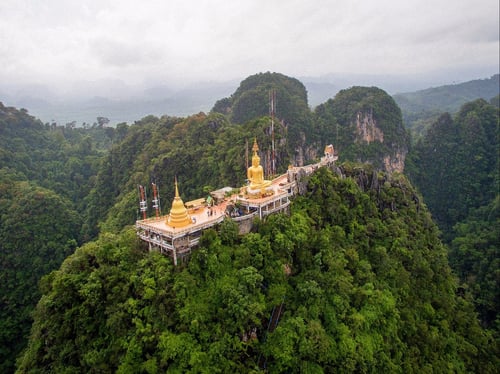 tiger cave temple, a tourist attraction in krabi