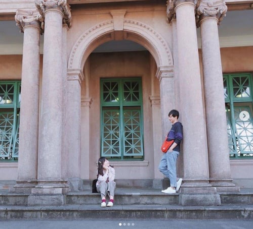 tourist doing unusual things to do in taipei museum of drinking water