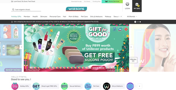 list of online shopping sites in the philippines 2023 - watsons