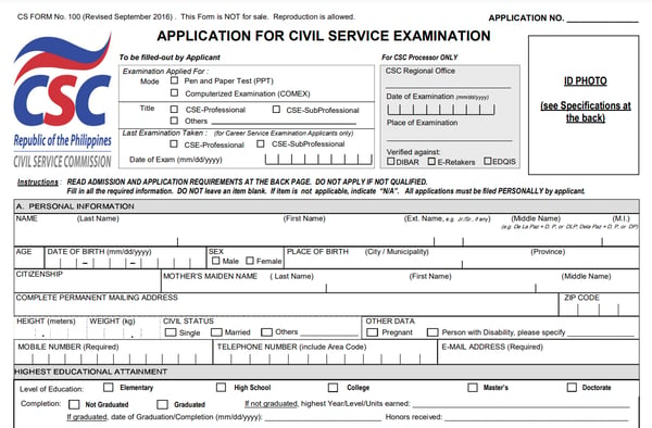 what is civil service exam philippines - Civil Service Exam Requirements