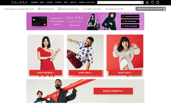 list of online shopping sites in the philippines 2023 - zalora