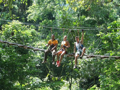 zip-lining, an activity in krabi