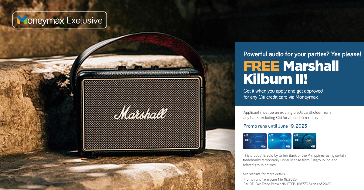 Moneymax Citibank Promo 2023: Get a Free Marshall Speaker!