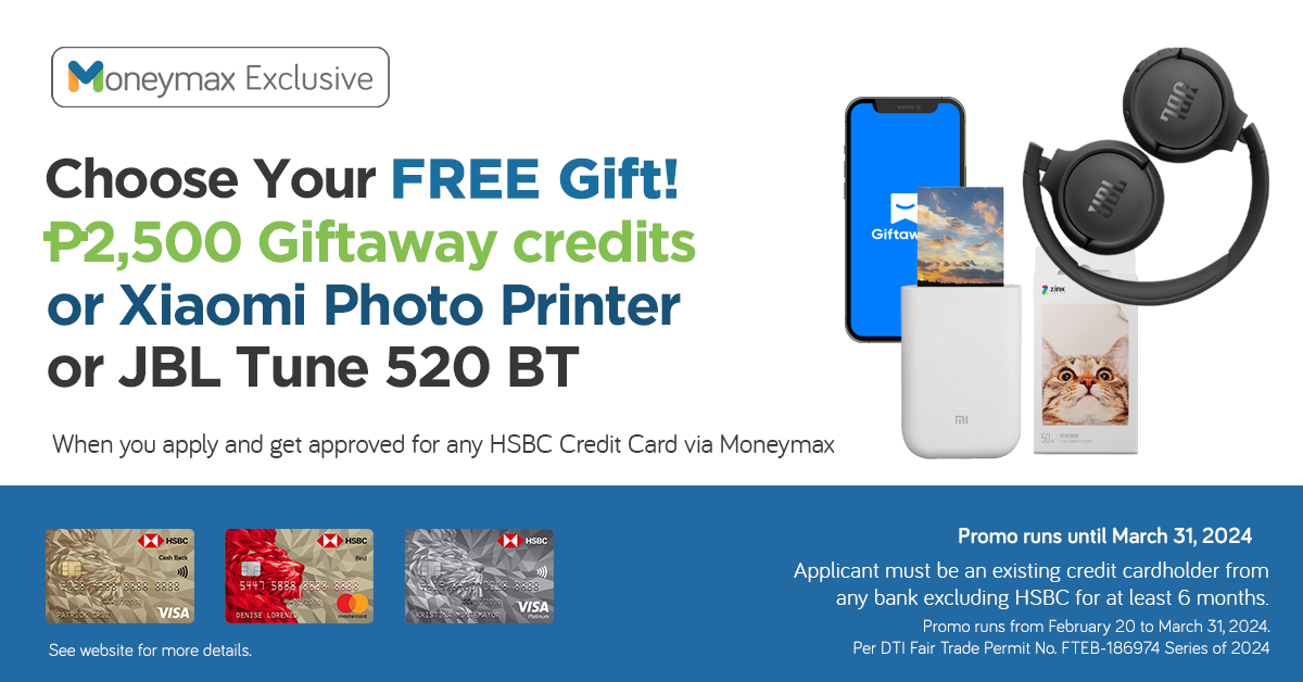Get a Free eGift, Photo Printer, or Headphones With a New HSBC Card