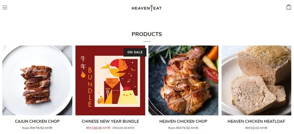 Heaven-Eat-menu