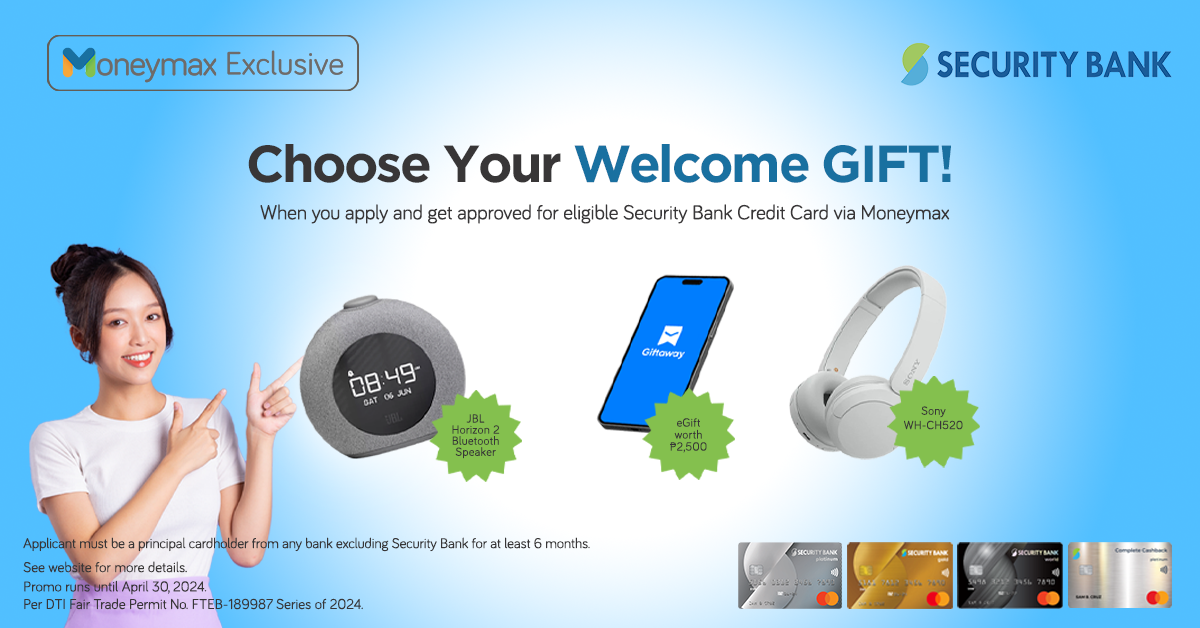 moneymax security bank welcome gift promo | Moneymax