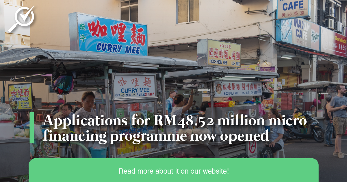 Applications for RM48.52 million micro financing programme now open to small business owners