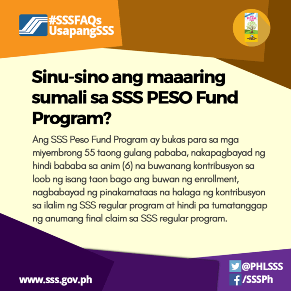 SSS PESO Fund vs MP2 - SSS PESO Fund Requirements for Enrollment