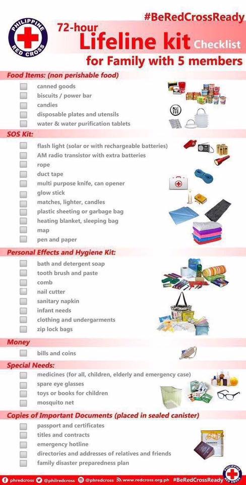 typhoon preparedness - lifeline kit checklist