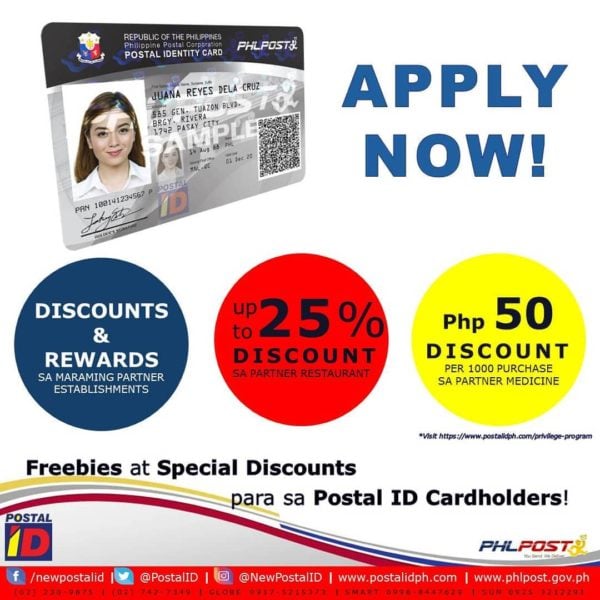 Postal ID Application - Postal ID discounts