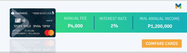 best travel credit card in the Philippines - EastWest Singapore Airlines KrisFlyer Platinum Mastercard best travel credit card in the Philippines - EastWest Singapore Airlines KrisFlyer Platinum Mastercard