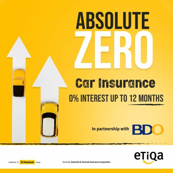 Etiqa Car Insurance Philippines - 0% Interest for BDO and Maybank