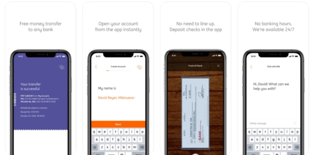 Online Banking Account - ING app features