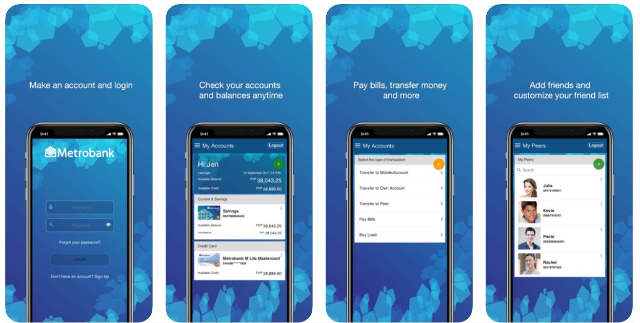 online or mobile banking - metrobank app