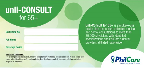 health cards for senior citizens in the philippines - Philcare unli-CONSULT for 65+
